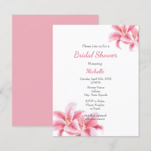 Convites Stargazer Lily Watercolor