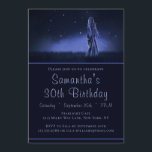 Convites Starlight Wanderer aniversário de 30 anos<br><div class="desc">Este elegante convite de aniversário celestial mostra uma senhora caminhando por um campo olhando para as estrelas. Perfeito para um aniversário de 30 anos especial ou aniversário ou sua escolha simplesmente edita o texto para personalizar. #aniversário #celestial #astronomia #estrelas #celestial #céu #stellar #etéreo #convite #convidado #elegante #na moda #estilo #personalizado...</div>