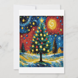 Convites Starry Christmas Night