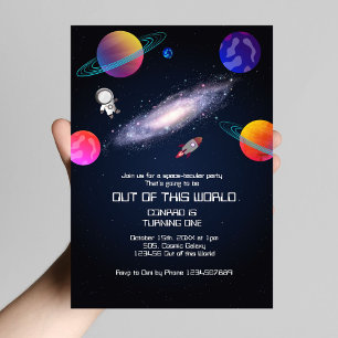 Convites Starry Night Cosmic Quest Birthday