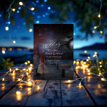 Convites Starry Night Dockside Wedding Código QR Foto<br><div class="desc">Convide os convidados para o seu dia especial com este sonho de casamento, com um céu noturno estrelado, uma cena serena à beira do cavalo, e uma ilustração romântica de uma noiva que ignora a água. Este elegante e atmosférico design dá o tom perfeito para um casamento romântico debaixo das...</div>