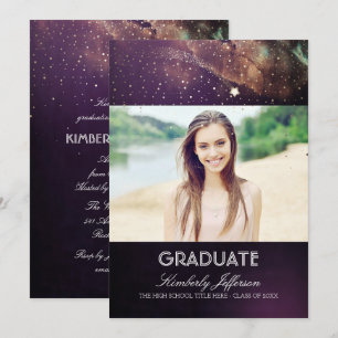 Convites Starry Night e Shoting Star Photo Graduation