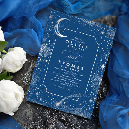 Convites Starry Night Moon A Atirar Casamento Celestial da 