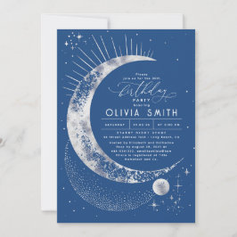 Convites Starry Night Moon Mystical Celestial Birthday