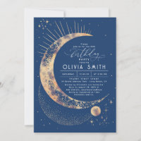 Starry Night Moon Mystical Celestial Birthday