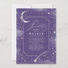 Convites Starry Night Moon Mystical Celestial Chá de panela