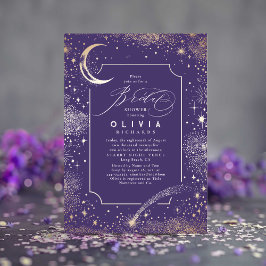 Convites Starry Night Moon Mystical Celestial Chá de panela