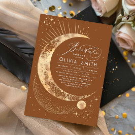 Convites Starry Night Moon Mystical Celestial Chá de panela