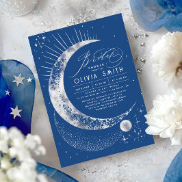 Convites Starry Night Moon Mystical Celestial Chá de panela