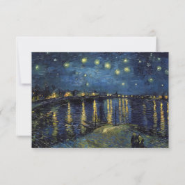 Convites Starry Night on the Rhone Art Invitation – Van Gog