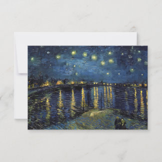 Convites Starry Night on the Rhone Art Invitation – Van Gog