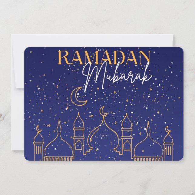 Convites Starry Night Ramadan Mubarak Ramadan (Frente)
