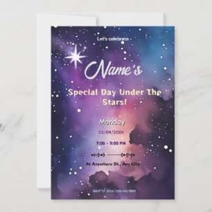 Convites Starry Night Shoting Star