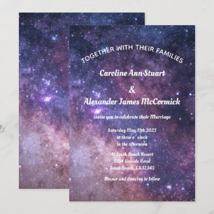 Convites Starry Night Sky Galaxy Stars