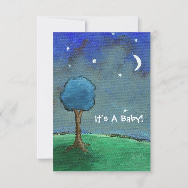 Convites Starry Starry Night É um Bebê! Da Arte Original (Frente)