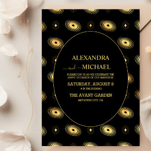 Convites Starry Sun e Moon Tarot Card Wedding