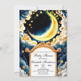 Convites Stars Moon Celestial Chá de fraldas