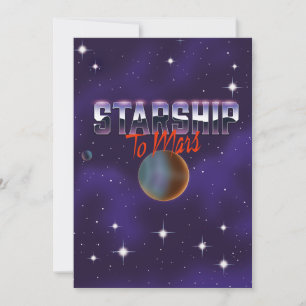 Convites Starship to Mars Magnet