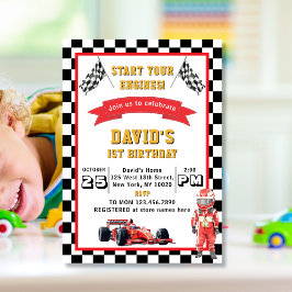 Convites Start Your Engines Race Car 1st Birthday Party