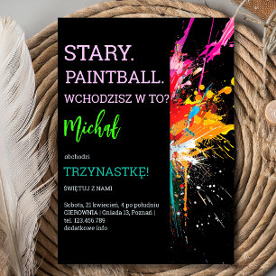 Convites Stary, paintball, wchodzisz com zaproszenie