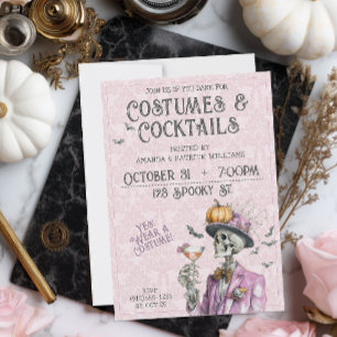 Convites Steampunk Skeleton Costumes Cocktails Halloween