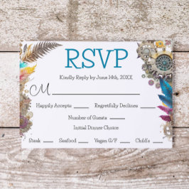 Convites Steampunk temed Wedding RSVP