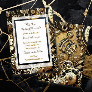 Convites Steampunk Themed Wedding