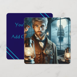 Convites Steampunk Vintage Guardião Vitoriano