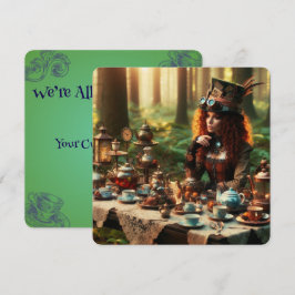 Convites Steampunk Vintage Victorian Lady Mad Hatter