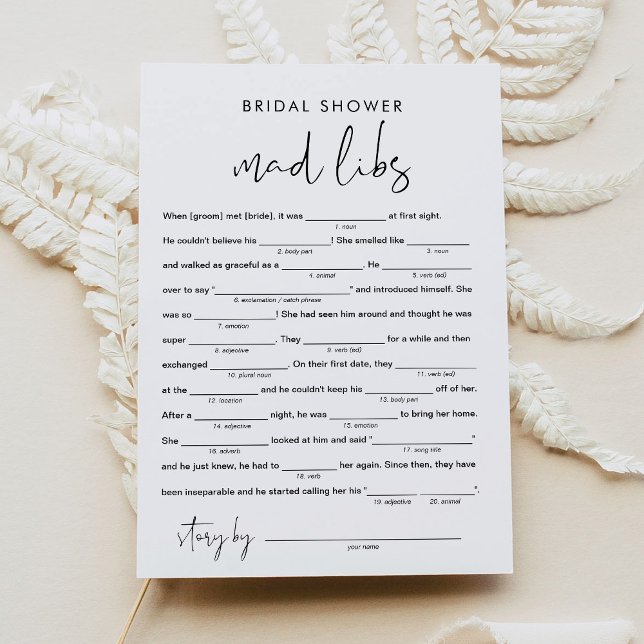 Convites STELLA Chá de panela Libs, Preencha o Jogo dos Vaz (Criador carregado)