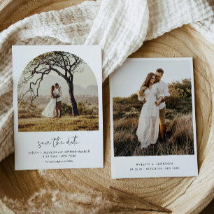 Convites STELLA Modern Edgy Arch Foto Salva A Data