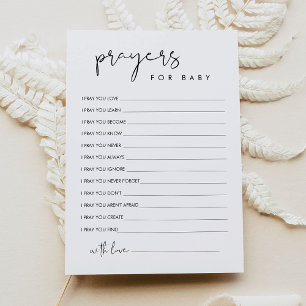 Convites STELLA Prayers for Baby Advice Card