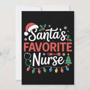 Convites Stetoscópio de Natal da Enfermeira Favorita do Pap