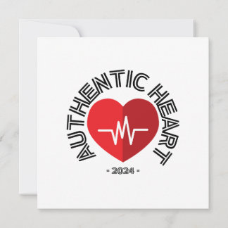 Convites Sticker Authentic Heart 2024