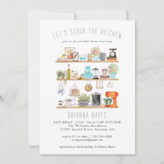 Convites Stock the Kitchen Bridal Shower Invitation