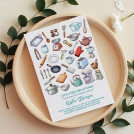 Convites Stock the Kitchen Modern Bridal Shower