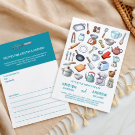 Convites Stock the Kitchen Modern Couples Wedding Shower