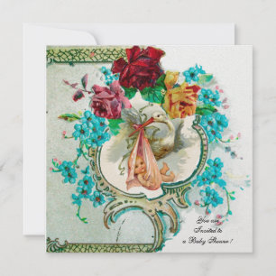 Convites STORAGE CHÁ DE FRALDAS 2, metal branco de gelo