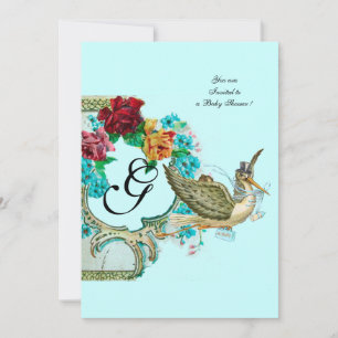 CONVITES STORAGE CHÁ DE FRALDAS 3 MONOGRAM