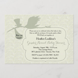 Convites Stork está no caminho do Chá de fraldas de revel