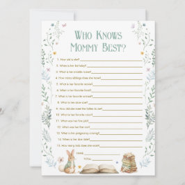 Convites Story Book Baby Shower Who Knows Mommy Best Card