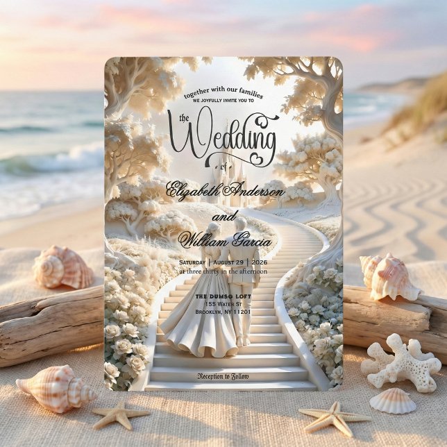 Convites Storybook Baroque Fantasy Elegance Wedding   (Criador carregado)