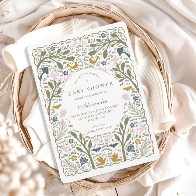 Convites Storybook Botanical Baby Shower (Criador carregado)