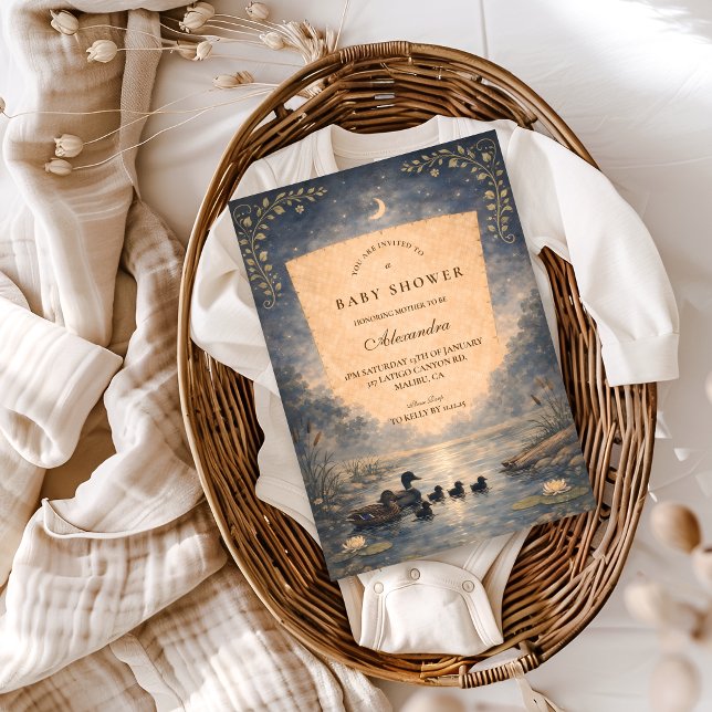 Convites Storybook Duck Baby Shower (Criador carregado)