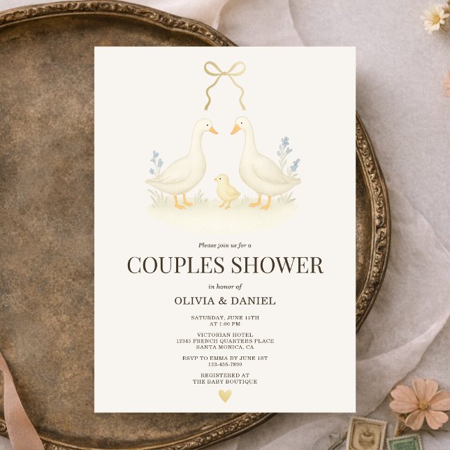 Convites Storybook Goose & Chick Couples Shower (Criador carregado)