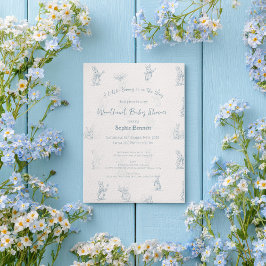 Convites Storybook Little Bunny Peter Chá de fraldas