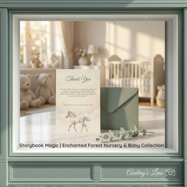 Convites Storybook Magic Enchanted Forest Thank You Card (Storybook Magic | Enchanted Forest Nursery & Baby Collection)