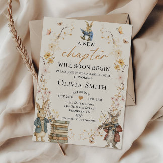 Convites Storybook New Chapter Baby Shower Invitation