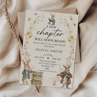 Convites Storybook New Chapter Baby Shower Invitation