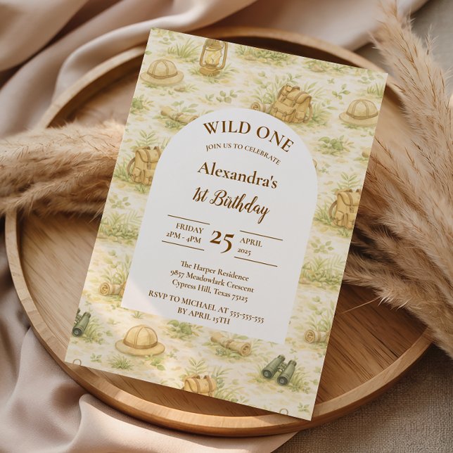 Convites Storybook Safari Wild One First Birthday (Criador carregado)